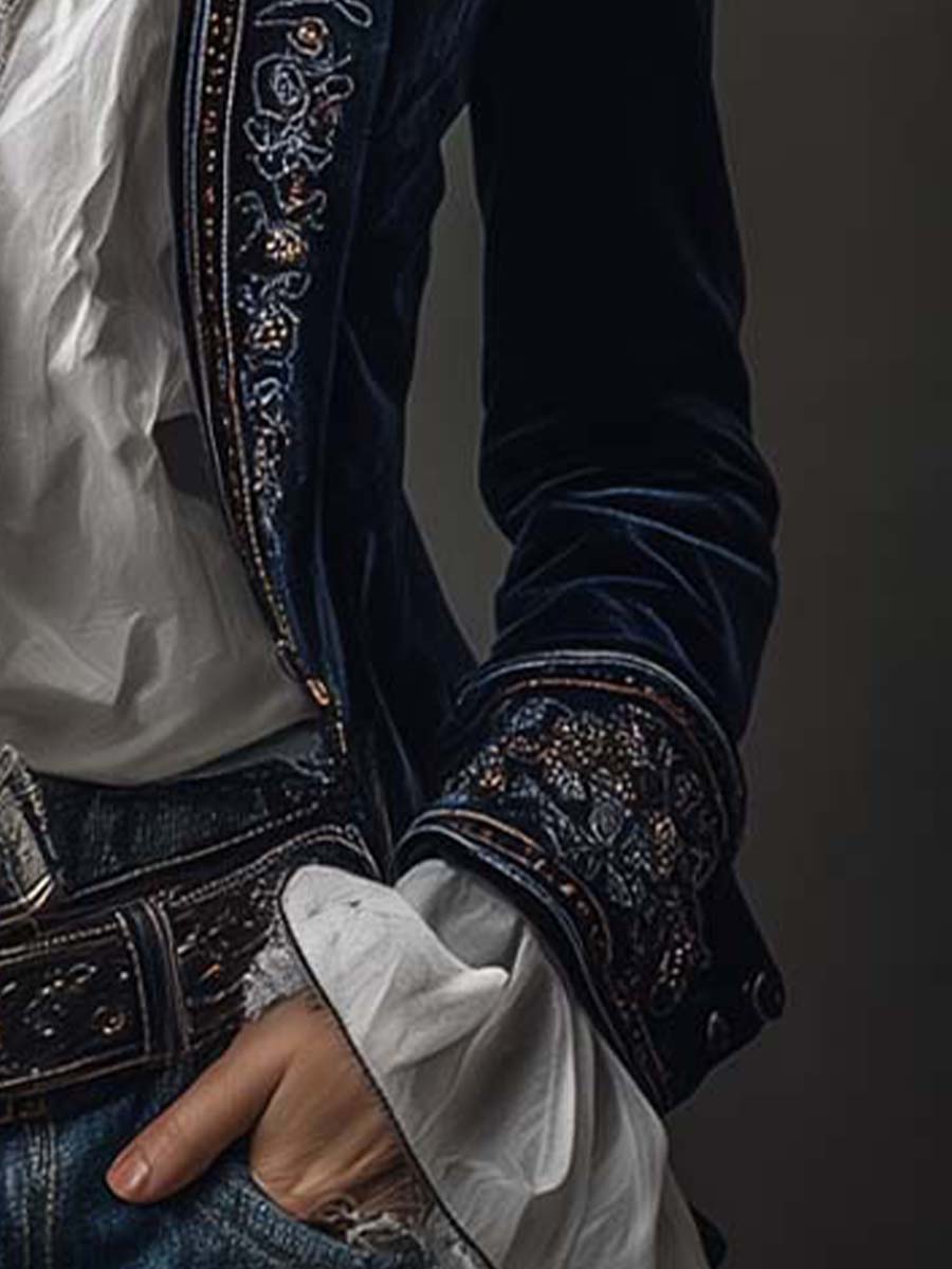 Colette | Long Embroidered Jacket