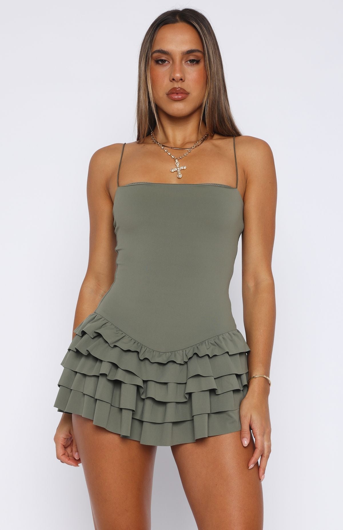 khaki Playsuit