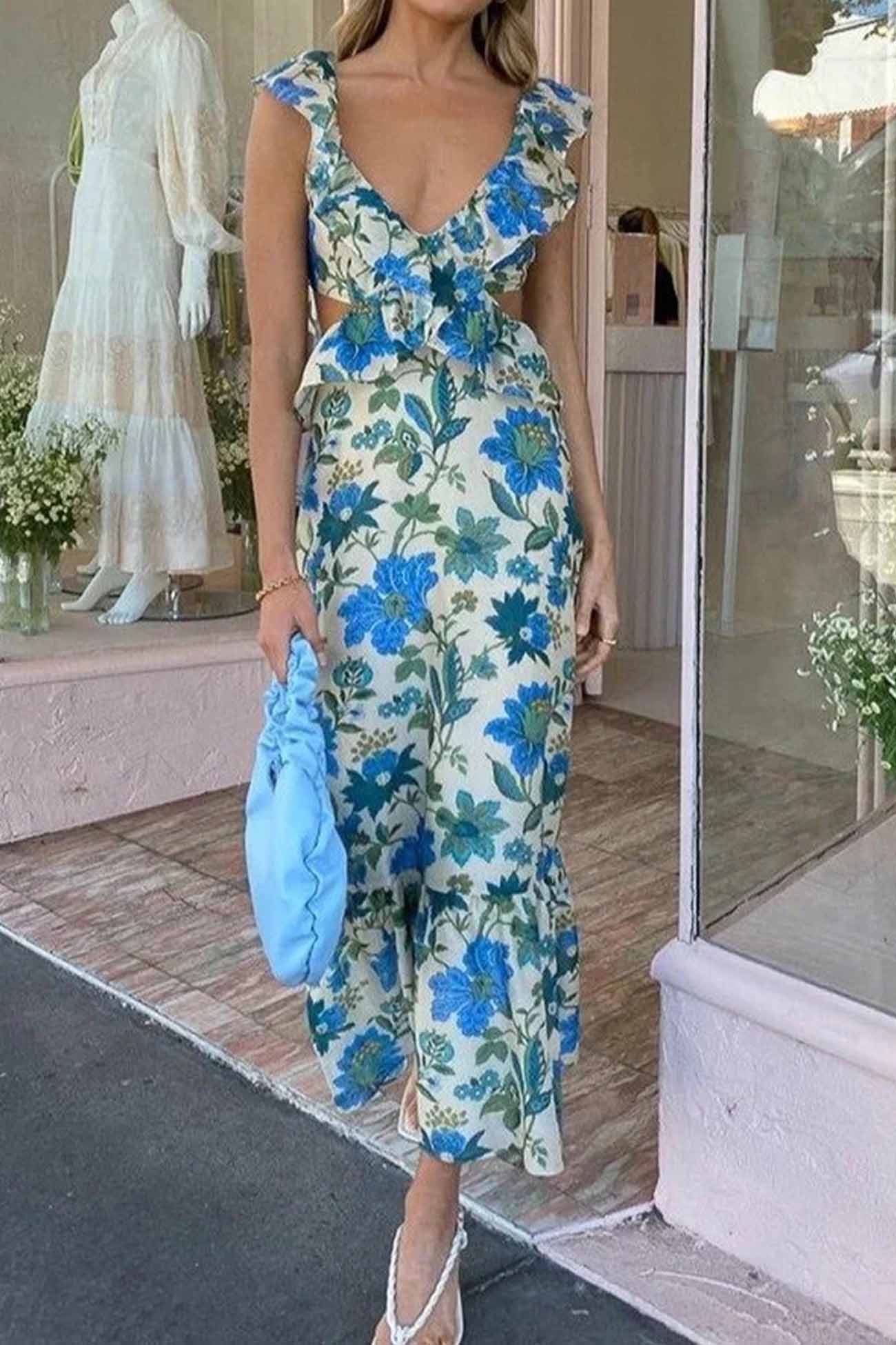 Yafit™ | Floral Ruffle Dress