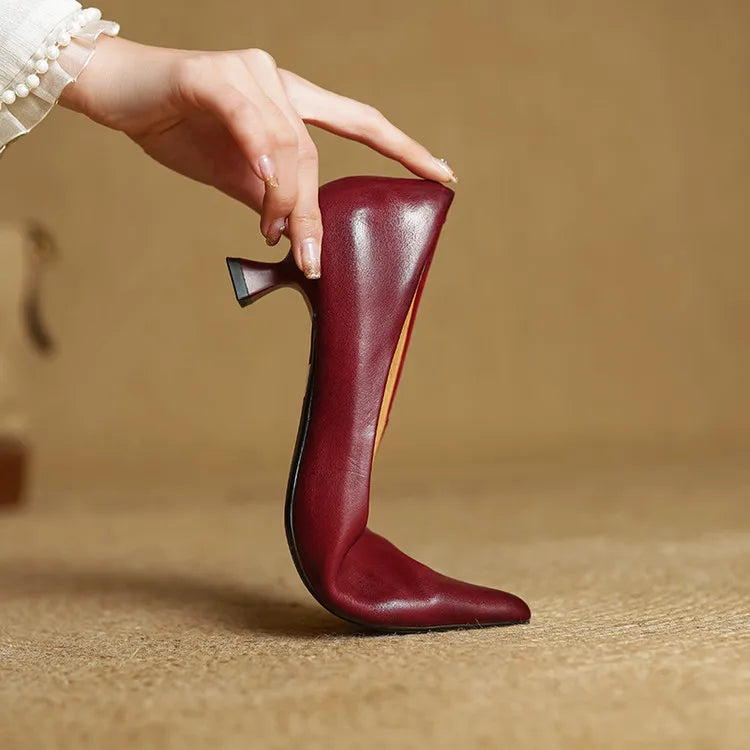 Yanil Genuine Leather Heels