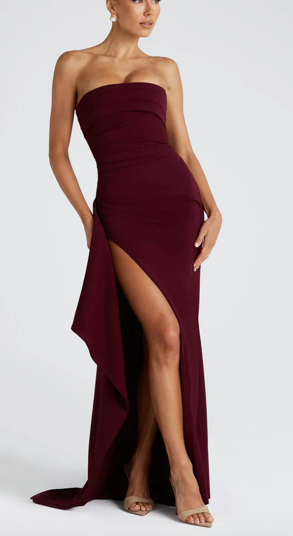 Omina™ | Strapless Luxe Maxi Dress