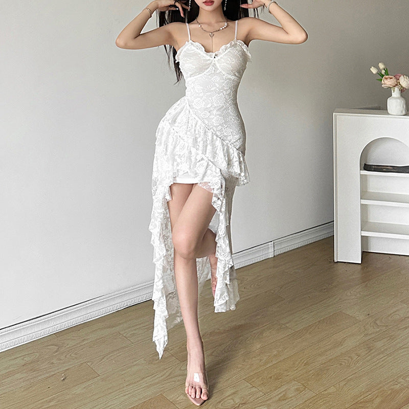 ISABEAU™ - Lace Ruffle High Waist Dress