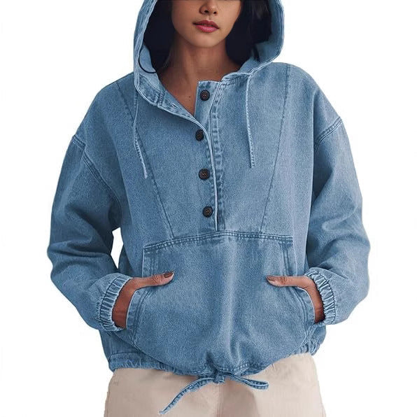 MECAELLA™ - Denim Hoodie Jacket