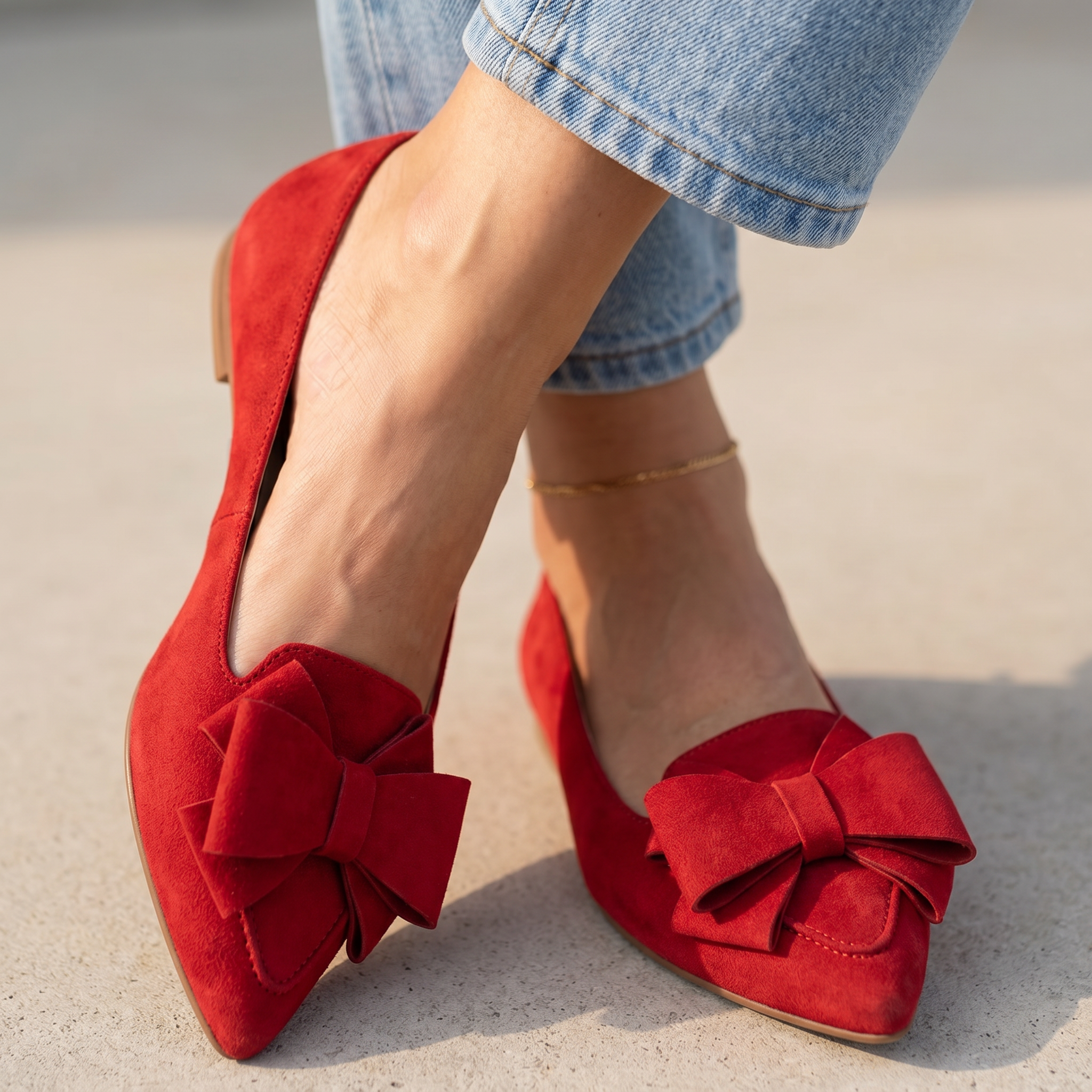 Linda – Bow Block Heel Pumps
