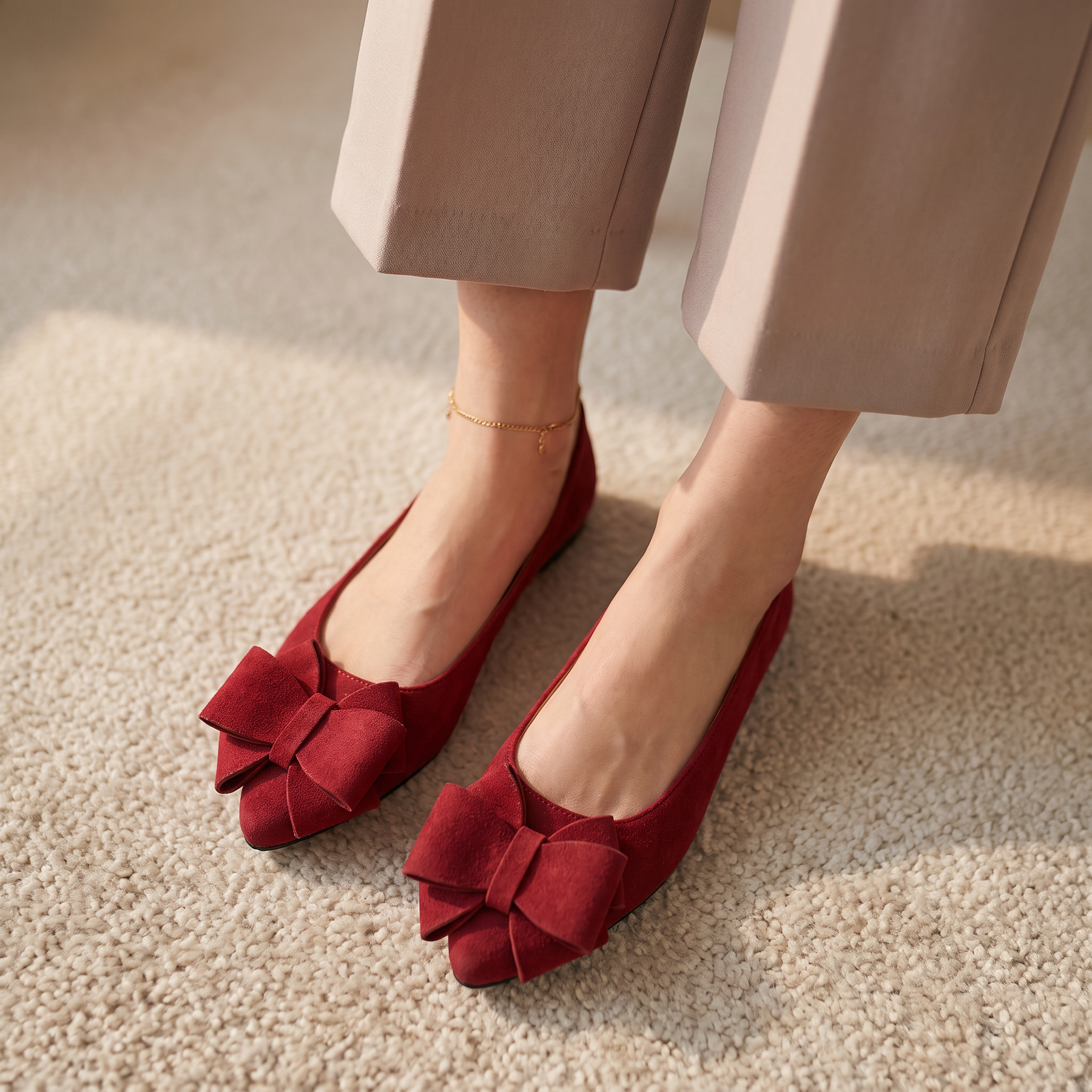 Linda – Bow Block Heel Pumps